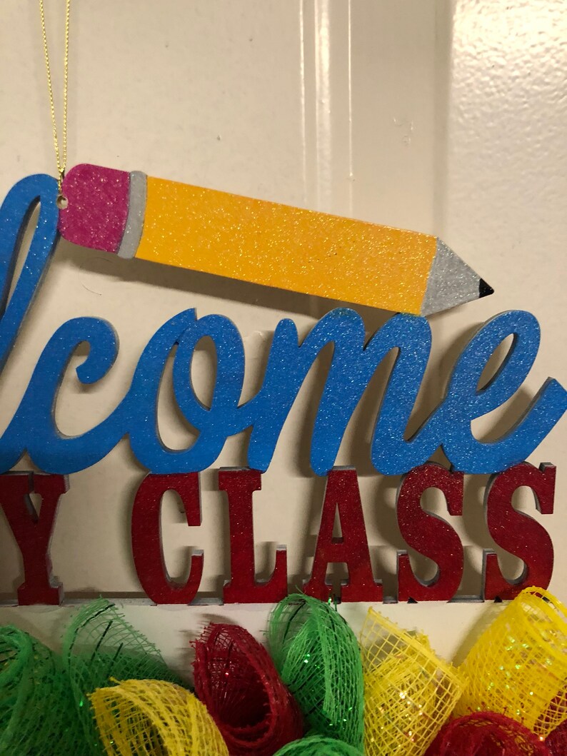 Welcome to My Class Door Hanger Classroom Door Hanger Back | Etsy