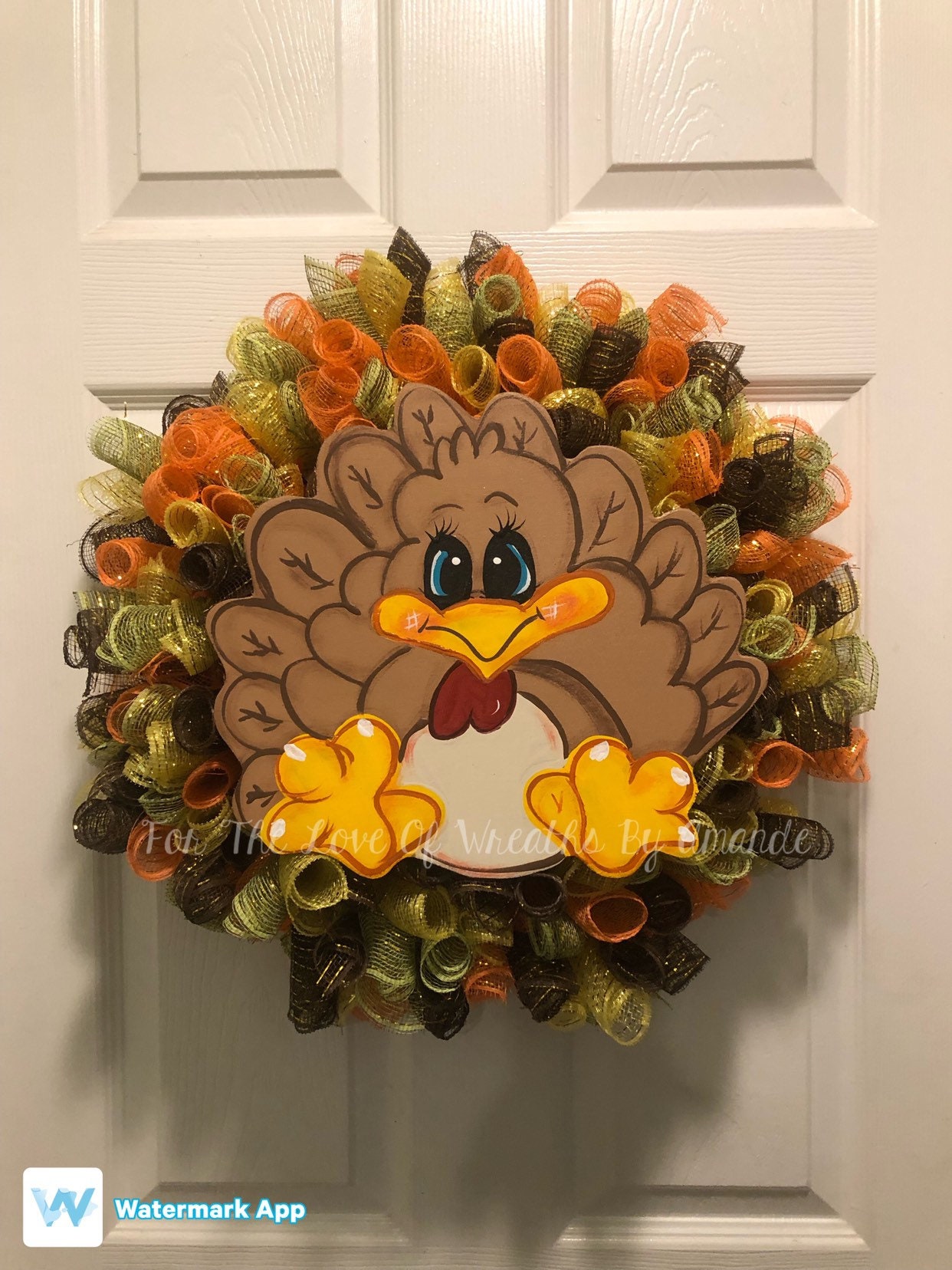 Turkey Wreath Thanksgiving Turkey Wreath Thanksgiving Etsy