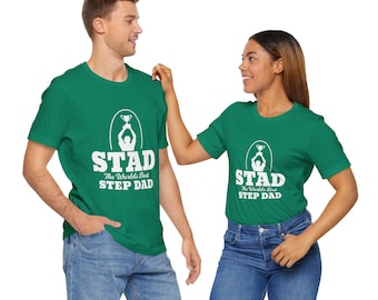Maglietta "Il miglior patrigno del mondo", design Stad, regalo per la festa del papà