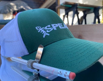 Portapenne per cappello – Berretto da baseball con clip per matita – Accessorio da carpentiere – Taglia unica / Regalo fatto a mano