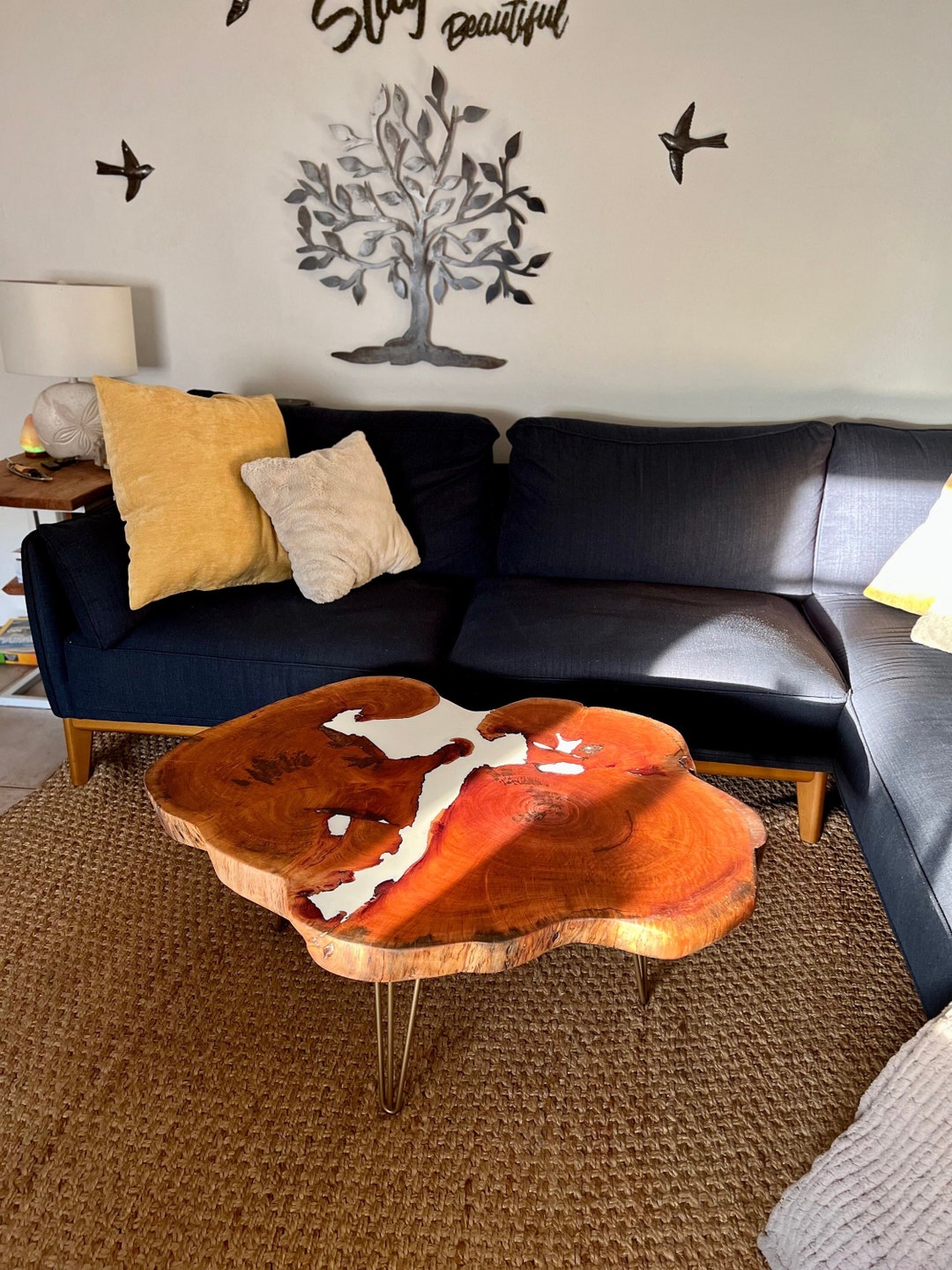 Custom Epoxy Coffee Tables Cookies, Rivers, Live Edge, Waterfall - Etsy