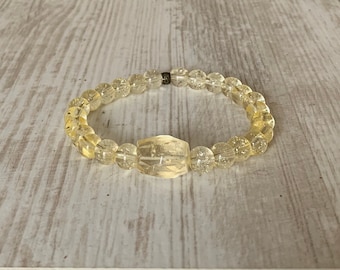 AAA High Quality Citrine Gemstone Bracelet, Ambition, Confidence, Prosperity, Attract Money, Wealth Bracelet, Good Luck Bracelet,Abundance