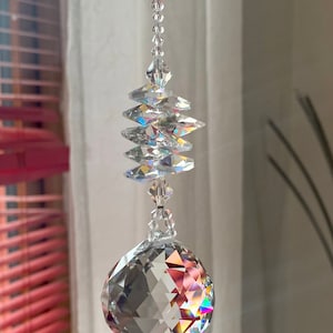 Hanging Crystal Ball, Sun-catcher, Rainbow Maker, Window Decoration, Positive Energy, Healing Crystal, Birthday Gift, Anniversary Gift