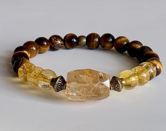 Wealth Magnet Bracelet, Money Citrine Bracelet, Creativity Bracelet, Success Motivation, Abundance, Lucky Bracelet, Prosperity Bracelet
