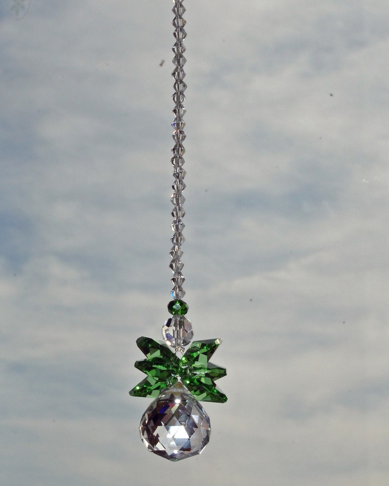 Crystal Angel Rear View Mirror Car Charm Archangel Raphael Etsy