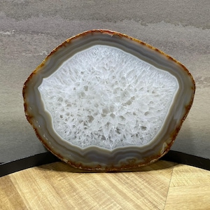 Thin Cut Polished Agate Quartz Slab From Brazil SSD812