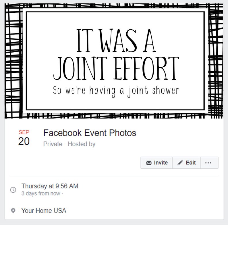 Joint Baby Shower Facebook Event Funny Baby Shower Facebook Etsy