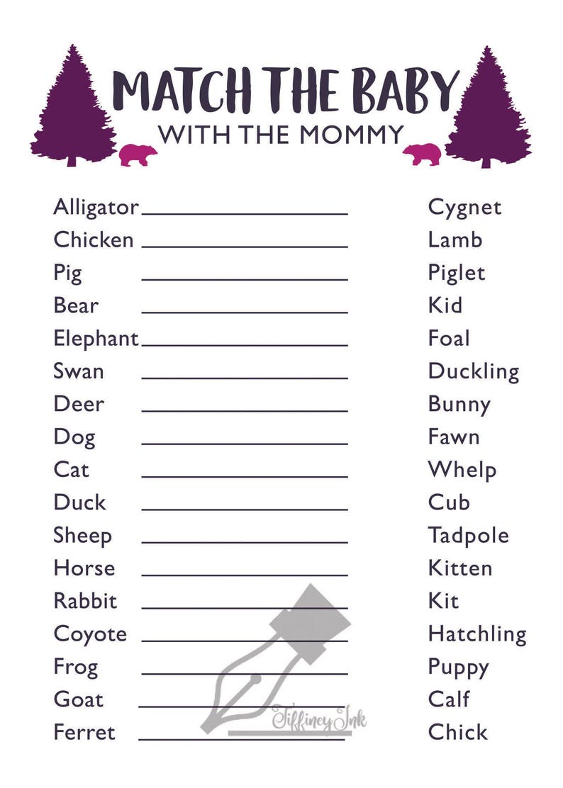 Baby Shower Games Camping Shower Mountains Hiking Baby Shower Etsy