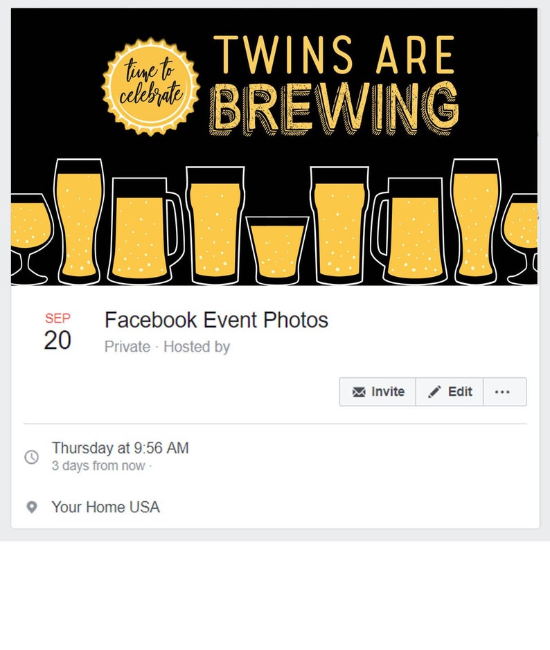 Twins Baby Shower Facebook Event Beer Image 0