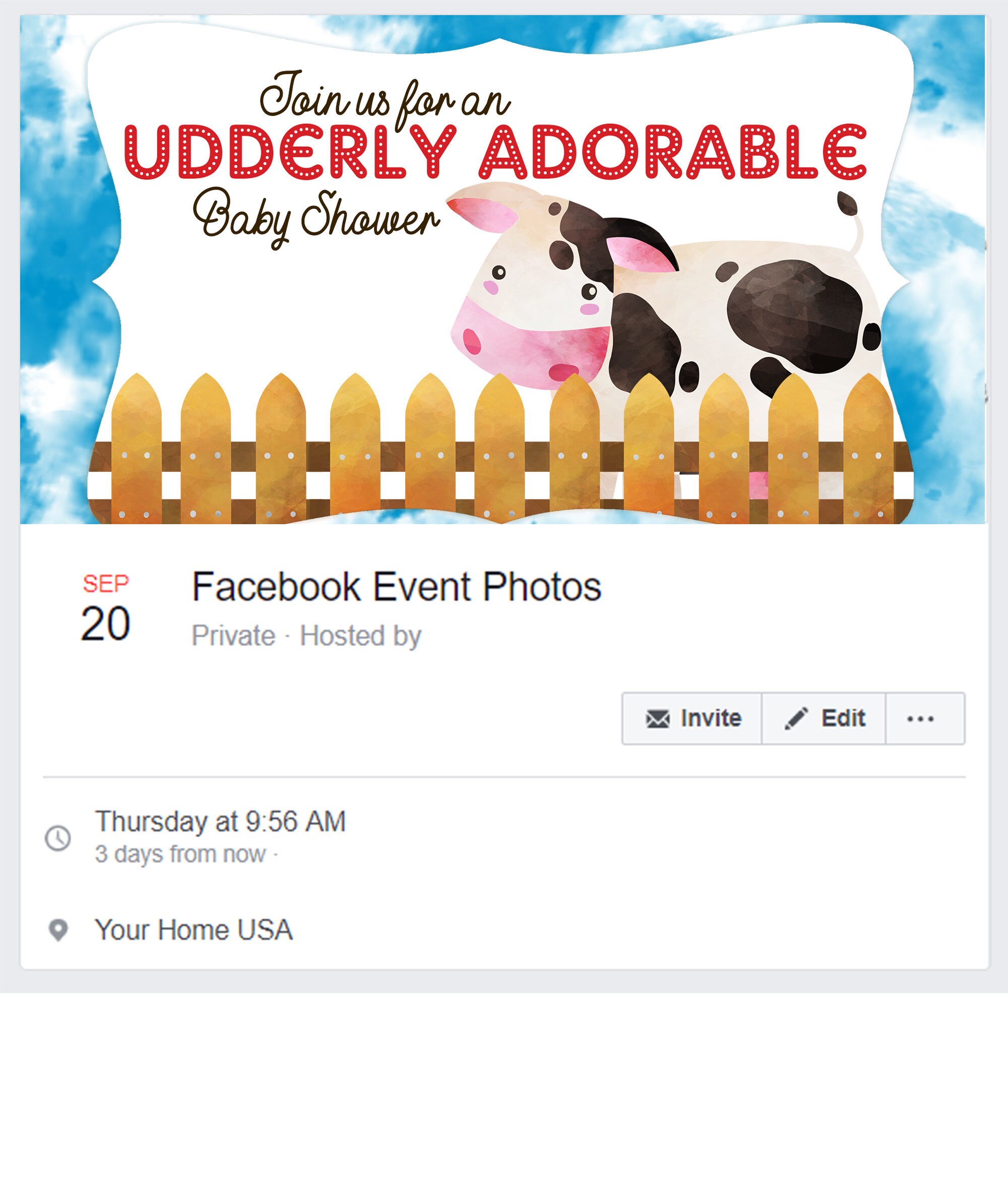Farm Baby Shower Facebook Event Photo Baby Shower Invite Barn Etsy Farm Baby Shower Facebook Event Photo Baby Shower Invite Barn Etsy