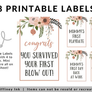 New Mom Printable Wine Labels | Mommy Milestone Wine Labels | Mom Mini ...