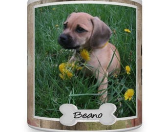 Dog Mug. Personalised Puggle Mug. Puggle Gift. Life is better with a puggle. Any Breed Personalised. Photo Mugs.