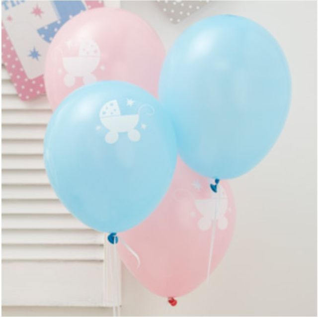 Unisex Baby Shower Balloons Set X 8 Baby Shower Gender Reveal Unisex Baby Shower Balloons Set X 8 Baby Shower Gender Reveal