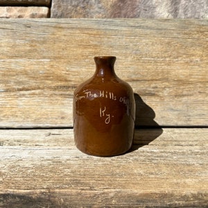 From the Hills of Old Ky Brown Scratch Souvenir Jug - Bybee / Cornelison