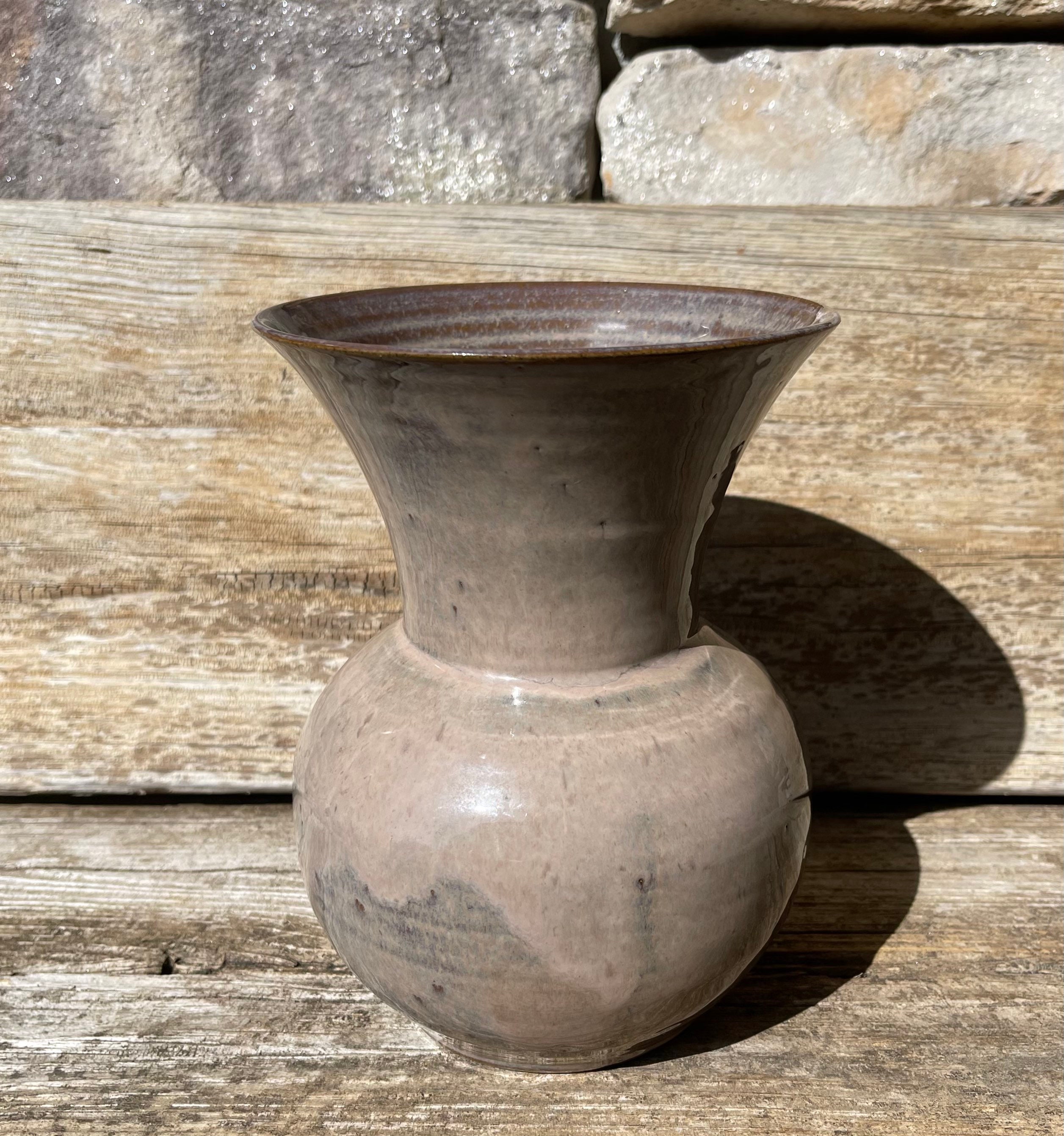 Pale Gray Virginia Shelton Southern Pottery Vase Signed VS 85 | Etsy