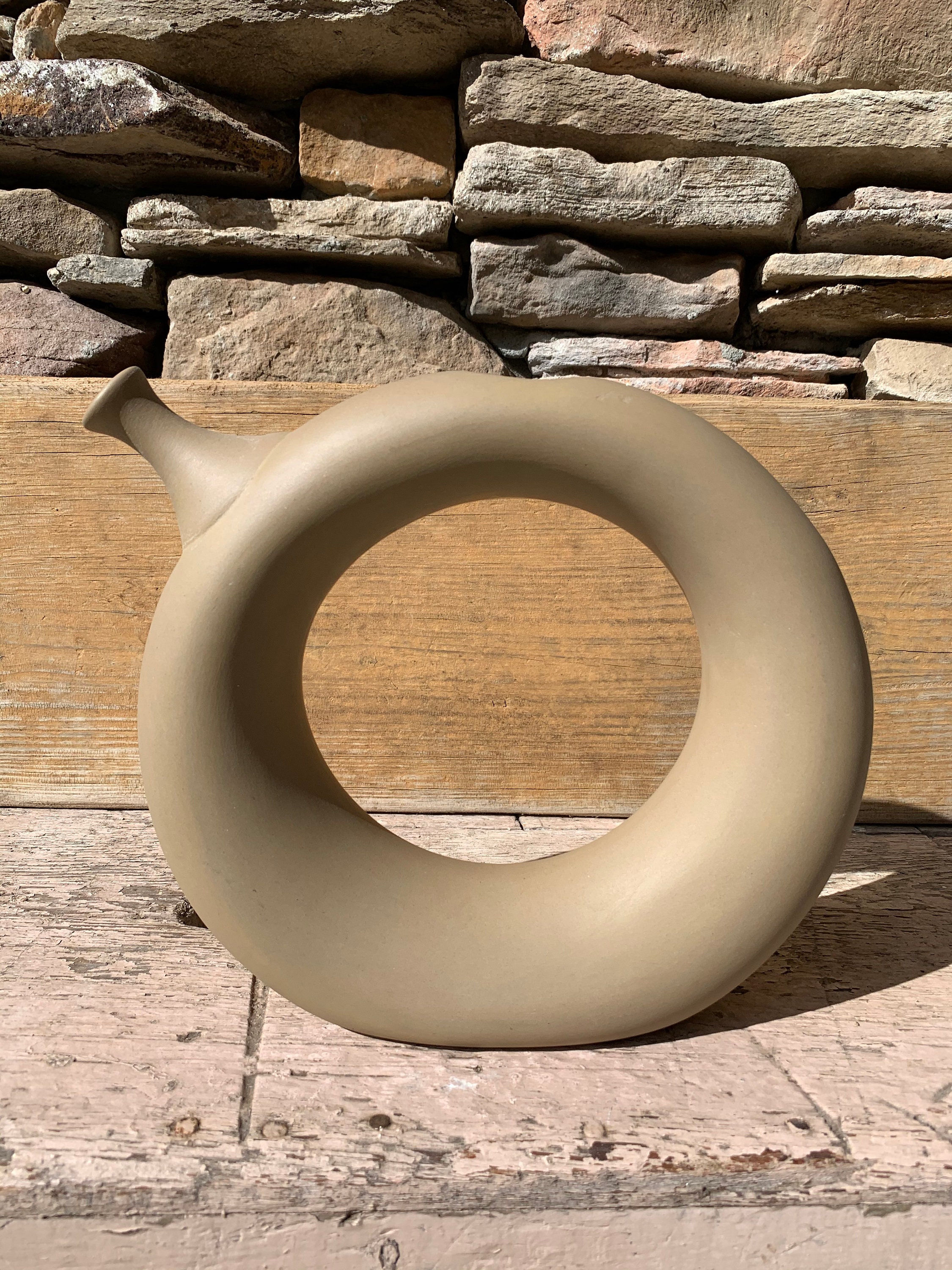 8 Hartstone Pottery Ring Jug with Tan Bisque Finish Etsy