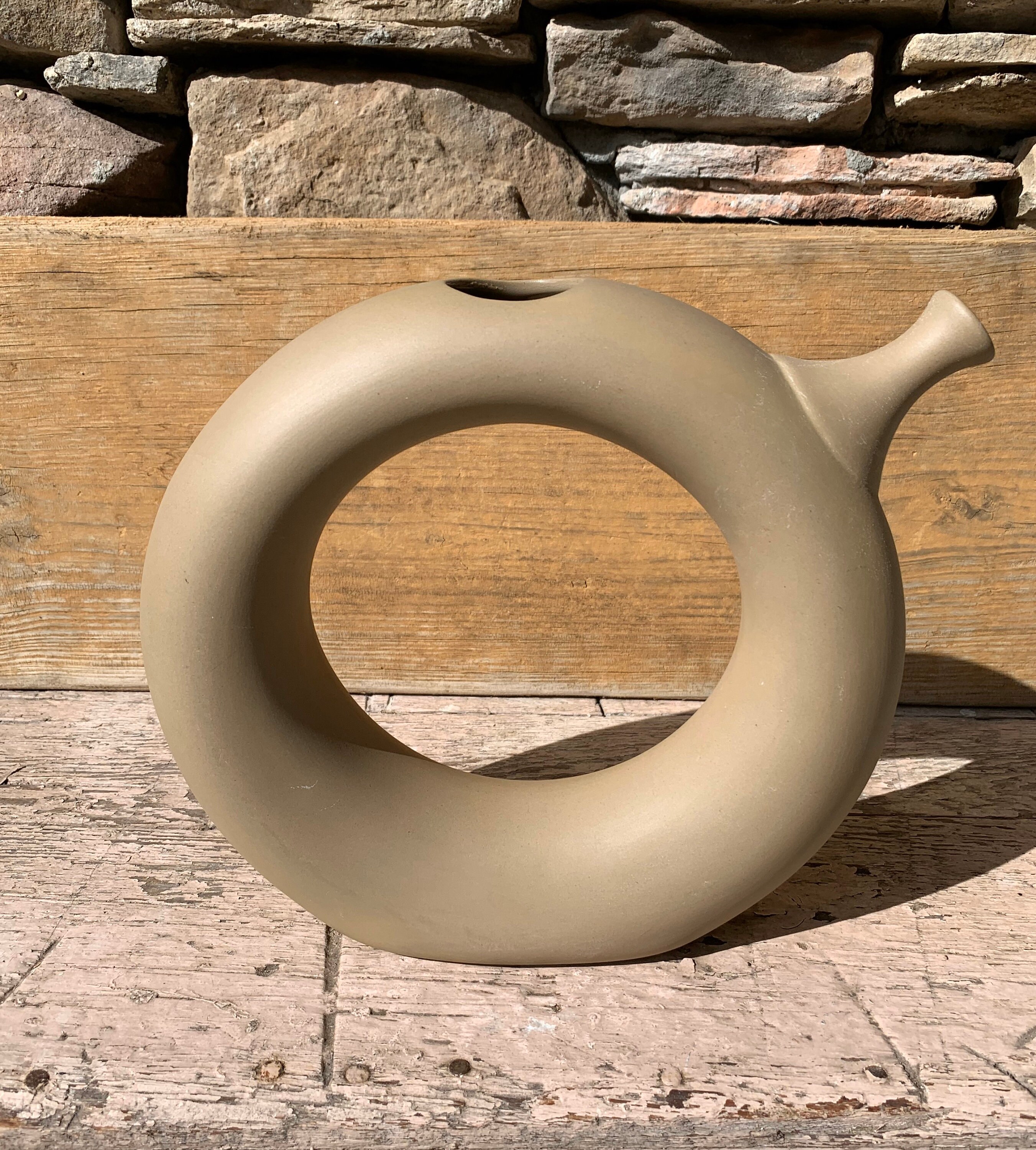 8 Hartstone Pottery Ring Jug with Tan Bisque Finish Etsy
