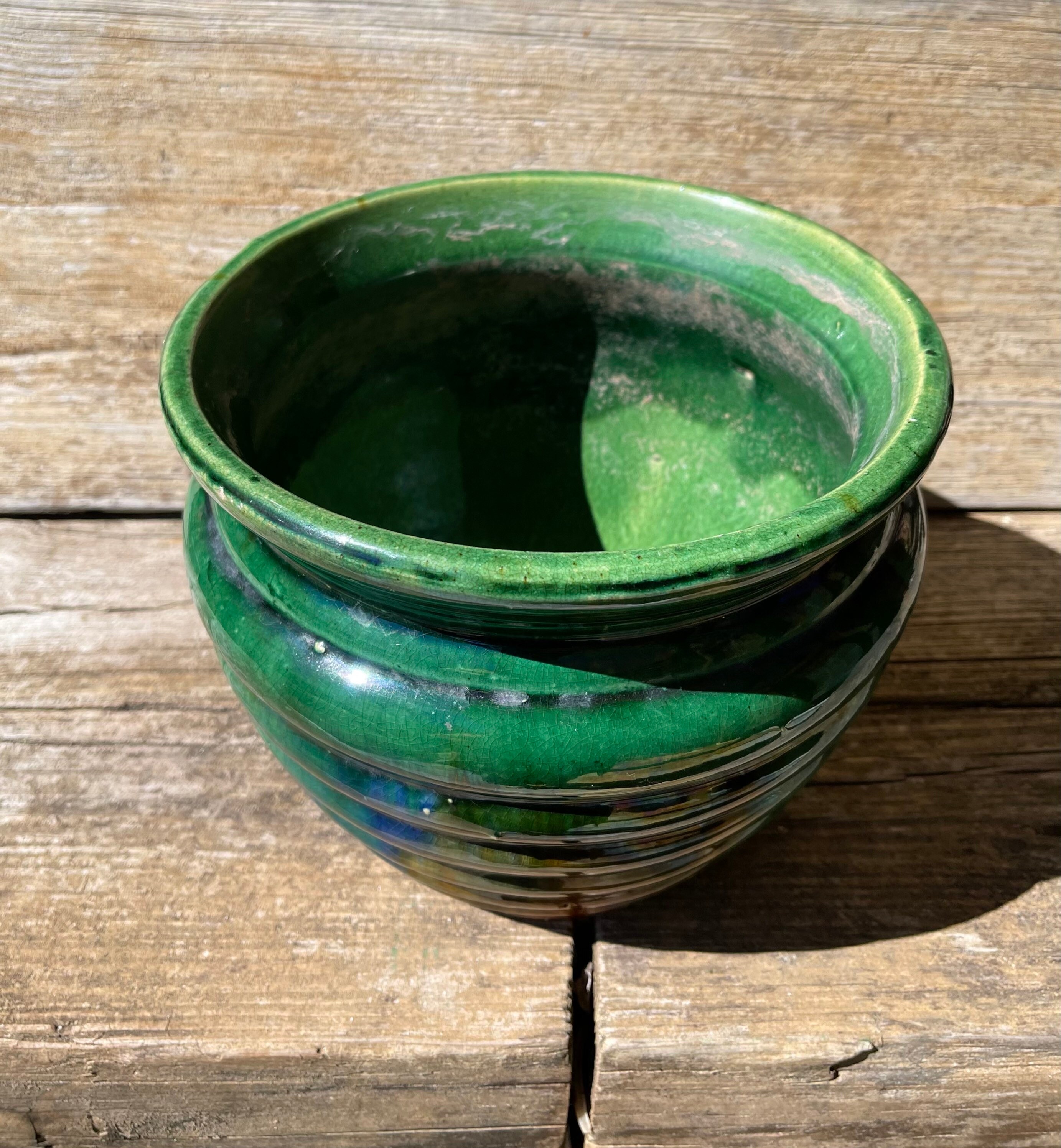 Nelson Mccoy Pottery Ring Design Blended Jardinière Flower Pot Etsy