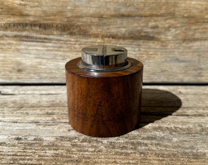 MCM Wooden Table Lighter With Makers Mark Etsy