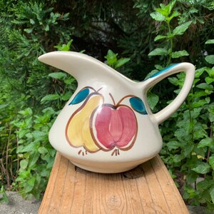 Purinton Pottery Apples and Pears Small Hang Painted Pitcher