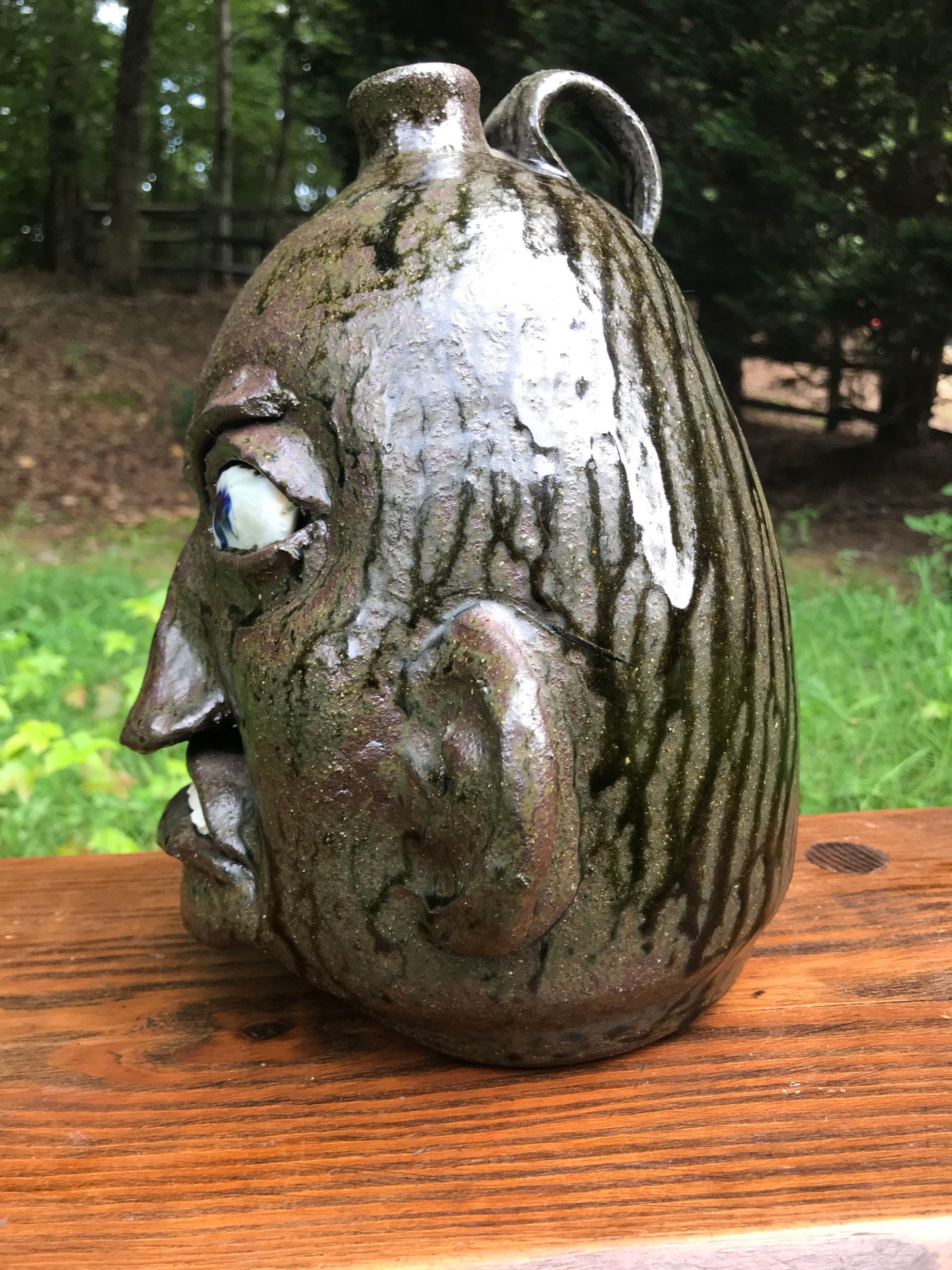 Chester Hewell 11 Face Jug 1997 Etsy