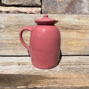 Bybee or Cornelison Pottery Pink Coffee Tea Pot Serving with Lid