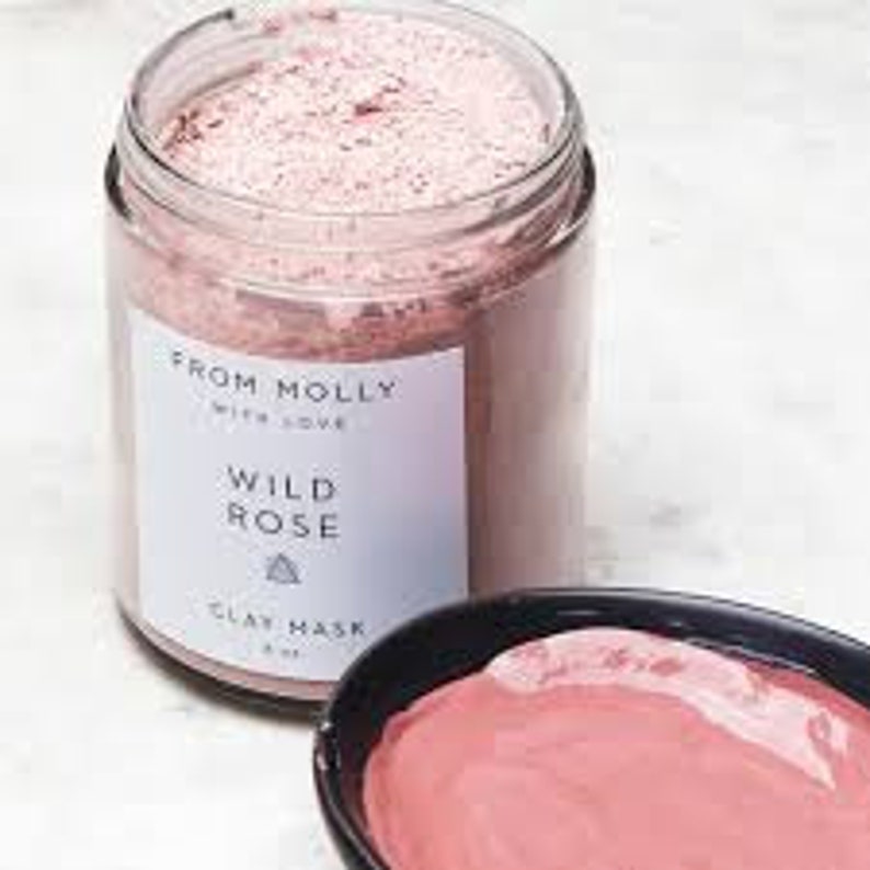 Wild Rose Clay Mask From Molly With Love Pink Face Mask Mud Mask image 8