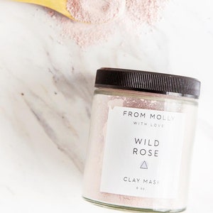 Wild Rose Clay Mask From Molly With Love Pink Face Mask Mud Mask image 7