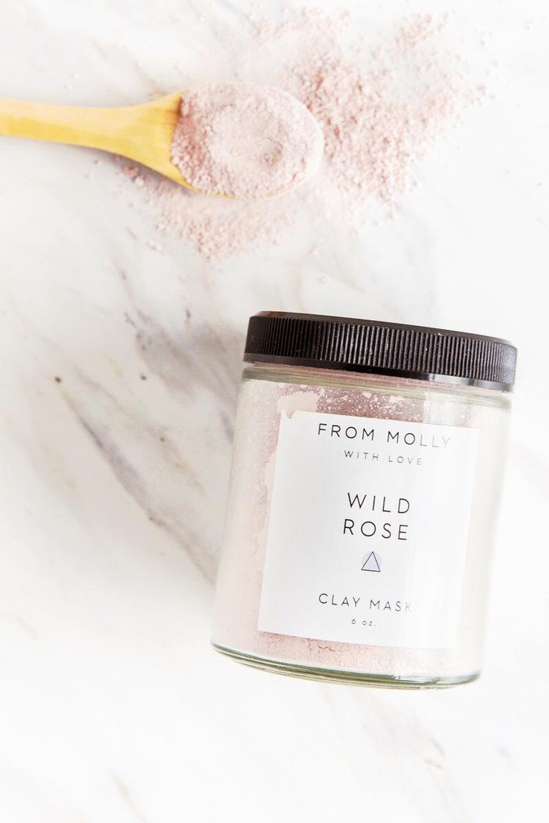 Wild Rose Clay Mask From Molly With Love Pink Face Mask Mud Mask image 7