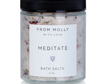 Meditate Bath Salts - From Molly With Love | Aromatherapy Bath | Bath Soak