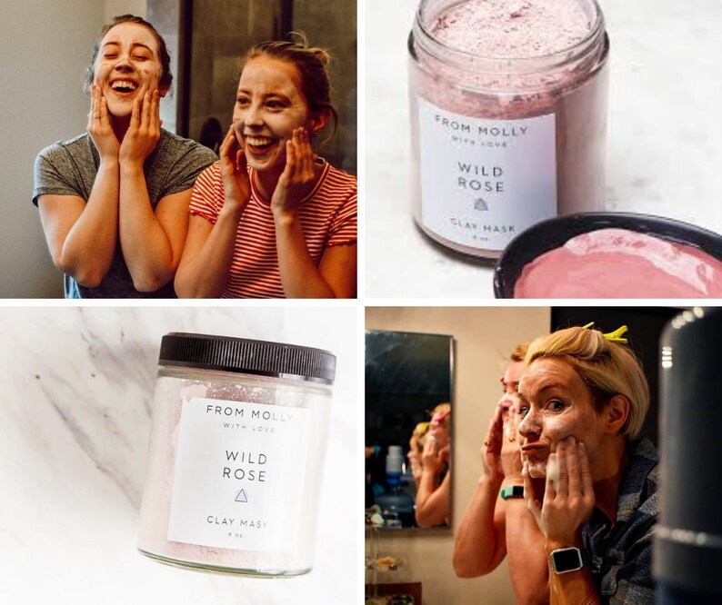 Wild Rose Clay Mask From Molly With Love Pink Face Mask Mud Mask image 6