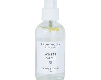 White Sage Smudge Spray - From Molly With Love | Sage Mist | Liquid Smudge | Home Scent