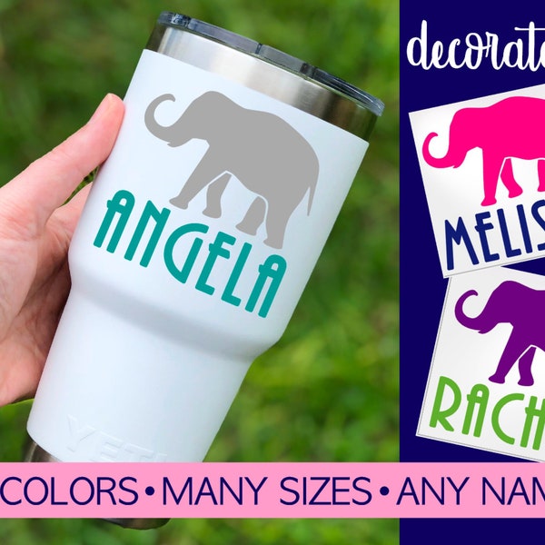 Elephant Decal Etsy