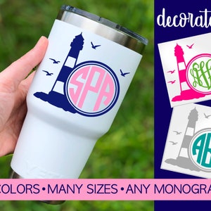 Lighthouse Yeti Decal | Lighthouse Monogram Decal | Lighthouse Tumbler Decal | Yeti Decal Lighthouse 5SU10Y
