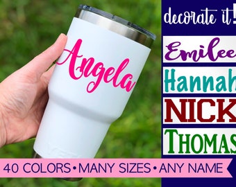 Vinyl Name Decal | Name Decal for Tumbler | Cup Decal Name | Personalized Name Stickers | Custom Name Decal Sticker | Vinyl Name Label 5LN0Y