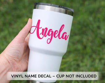 Vinyl Name Decal | Name Decal for Tumbler | Cup Decal Name | Personalized Name Stickers | Custom Name Decal Sticker | Vinyl Name Label 5LN0Y
