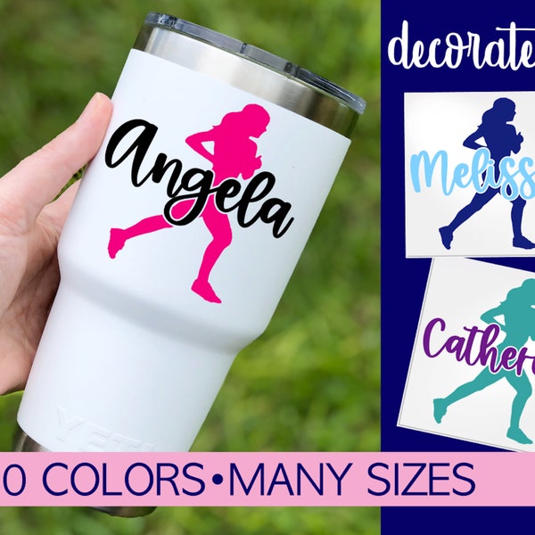 Runner Decal, Marathon Runner Sticker, Running Decal Car, Running Water Bottle Decal, Running Tumbler Decal, Personalized Runner Gifts