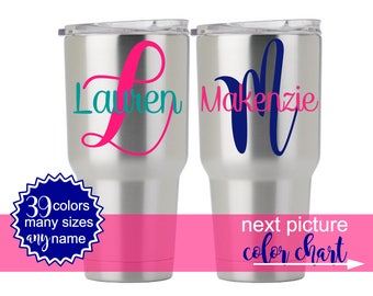 Yeti Decal, Yeti Decal for Women, Yeti Tumbler Decal, Yeti Vinyl Decal for Yeti, Personalized Tumbler Cup Decal, Personalized Yeti Cup 5LN1Y