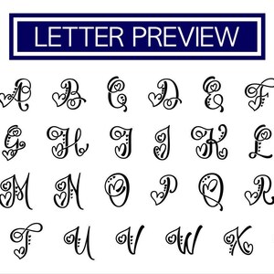 Heart Letter Tumbler Decal | Choice of Letter, Color & Size. Personalized for you to add to your Yeti Cup, Planner, Notebook, etc. 5LN18Y image 3