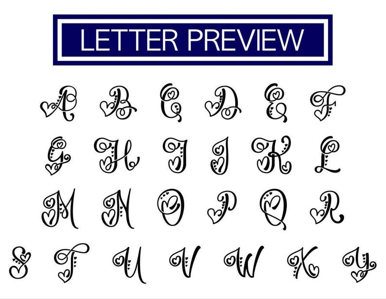 Heart Letter Tumbler Decal | Choice of Letter, Color & Size. Personalized for you to add to your Yeti Cup, Planner, Notebook, etc. 5LN18Y image 3