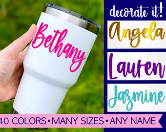 Name Decal, Yeti Name Stickers, Custom Name Sticker, Decals For Cars, Decal Stickers, Decals For Cups, Name Decals and Stickers for Labeling