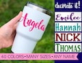 Name Decal used for labeling any hard, smooth surface such as cups, tumblers, planners, school supplies, etc. 5LN0Y