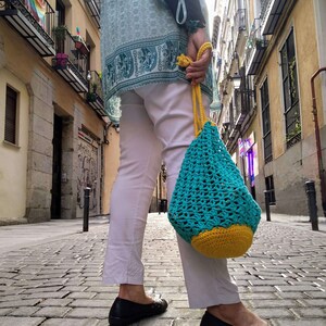 Sac à provisions réutilisable, Sac pliable coloré, Épicerie zéro déchet, Sac en filet, Longueur épaule, Pliable, Sac fourre-tout, Sac écologique, Sac filet