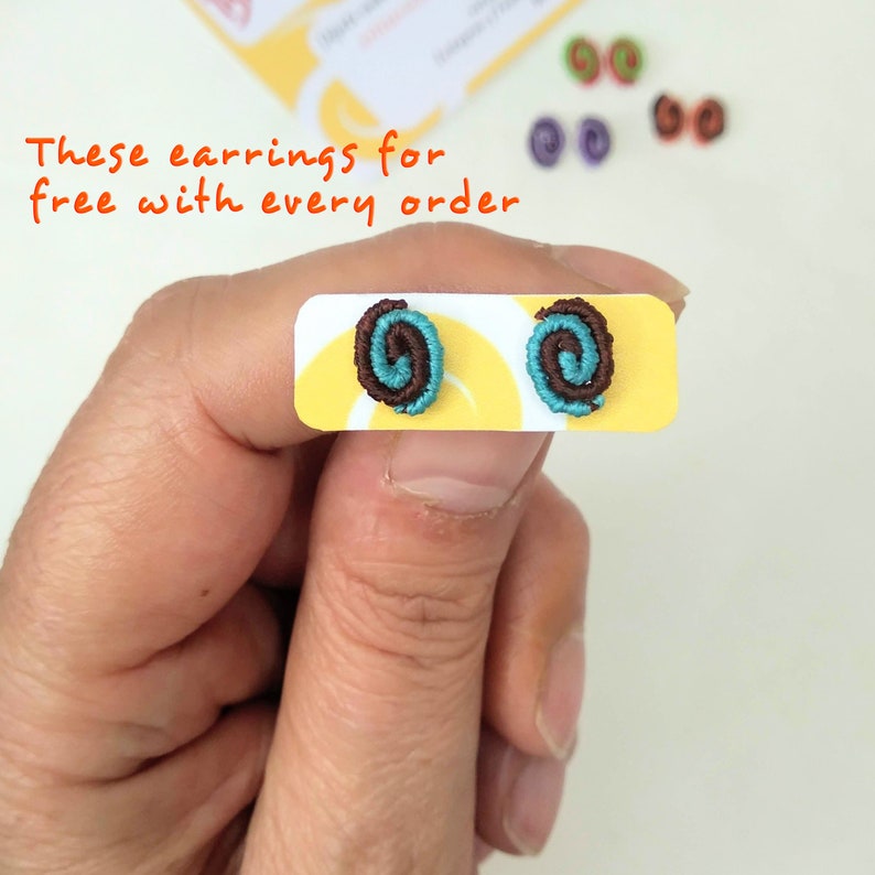 Little Spiral Stud Earrings for Free