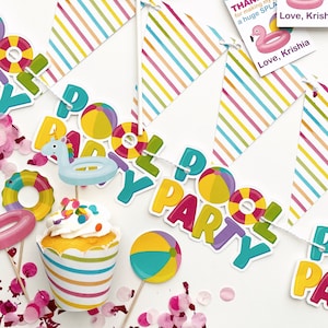 Garland, Summer, Pool, Beach, Splash Birthday Party Theme