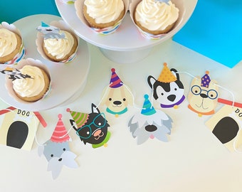 Perros Garland Banner, Cachorro, Pata, Piel, Mascotas Fiesta de cumpleaños Decoraciones temáticas para niños, niñas