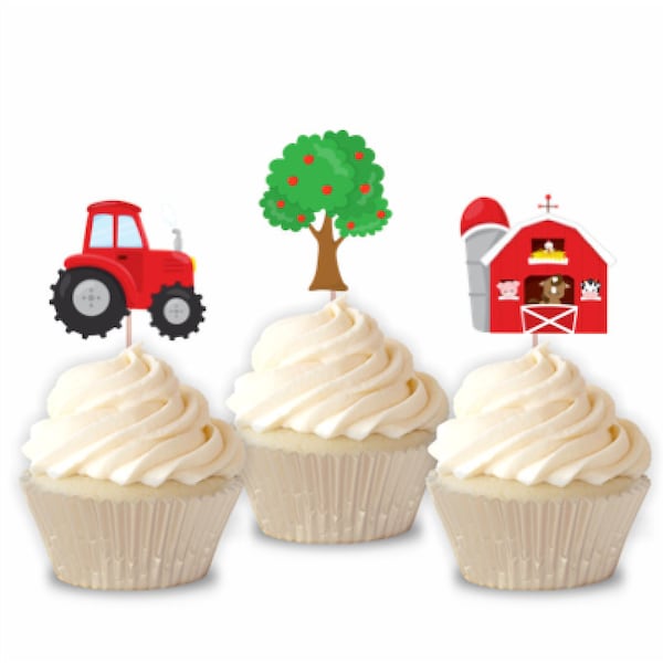 Barn Cupcake Toppers Etsy