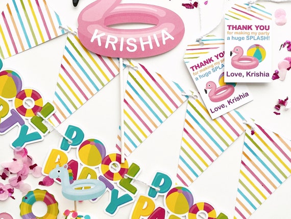 CAVLA Hello Sommer Banner & Strand Wimpelkette – Bunt, 3 Meter Lang, Vorgestanzt, Für Party-Deko
