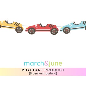 Garland, Vintage Race Car Two Fast Birthday Party Theme Decor