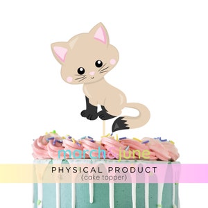 Cat Kitten Cake Topper, Meow Birthday Party, Fur, Pet, Paw Party Supplies, Party Decor